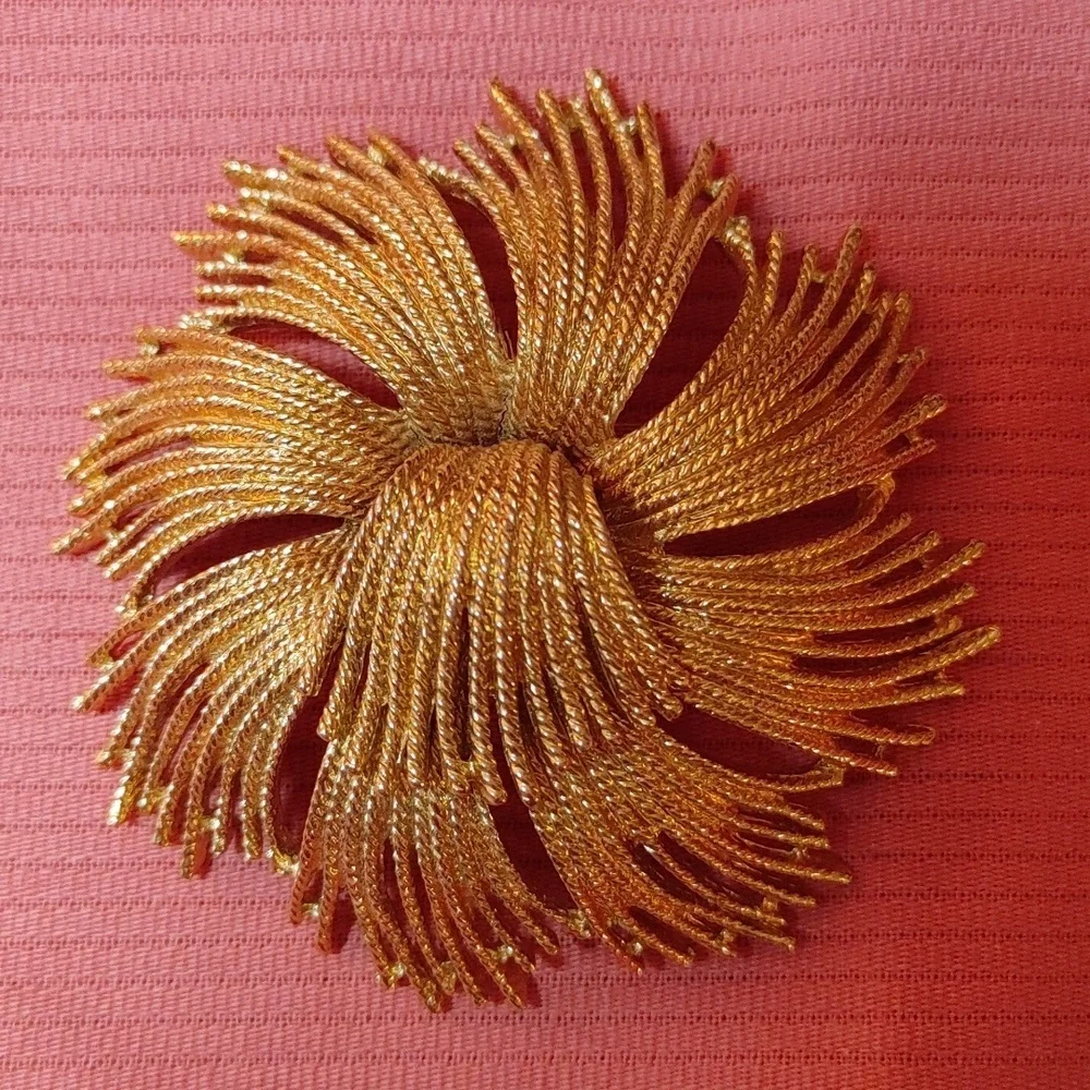 Vintage Monet Gold Brooch In the Cordelia Collection